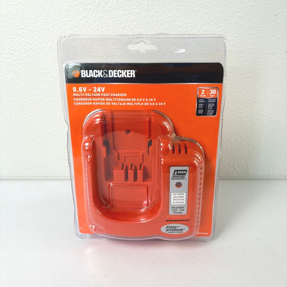 Black & Decker FireStorm Battery Charger 9.6V-24V BDCCN24 Multi-Voltage NIB